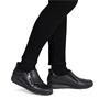 Rieker Tex Comfort Shoe With Side Zip - Black Leather